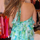 ASTR THE LABEL “DAIGA” FLORAL HALTER TIERED MAXI DRESS