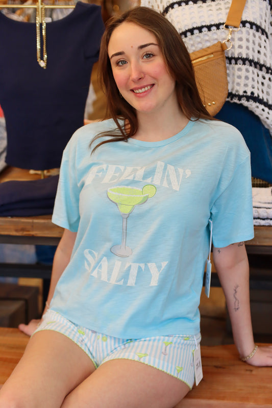 PJ SALVAGE SHORT SLEEVE PLAYFUL PRINT TEE