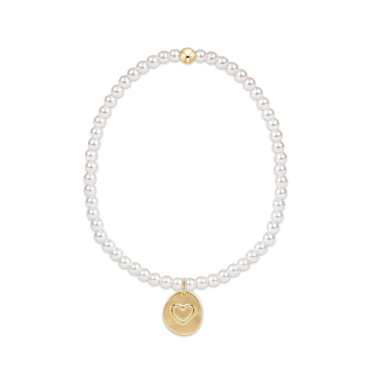 EXTEND CLASSIC PEARL 3MM GOLD LOVE CHARM