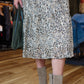 ELAN PRINTED SMOCKED WAIST MIDI DRESS