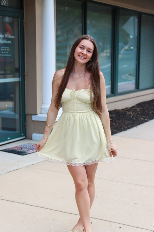 SALTWATER LUXE “ZURINA” ADJUSTABLE STRAP MINI DRESS