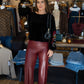 LYSEE HI WAIST LEATHER WIDE LEG