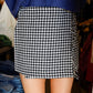 Leon Houndstooth Mini Skirt