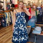 PINCH BOLD FLORAL TIERED MIDI DRESS