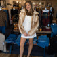 DEER PRINT FUAX FUR CROPPED JACKET