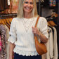 DEAR JOHN SABINE LACE/CROCHET SWEATER