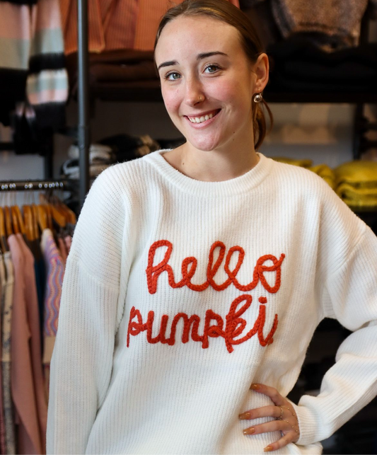 "Hello Pumpkin" Sweater