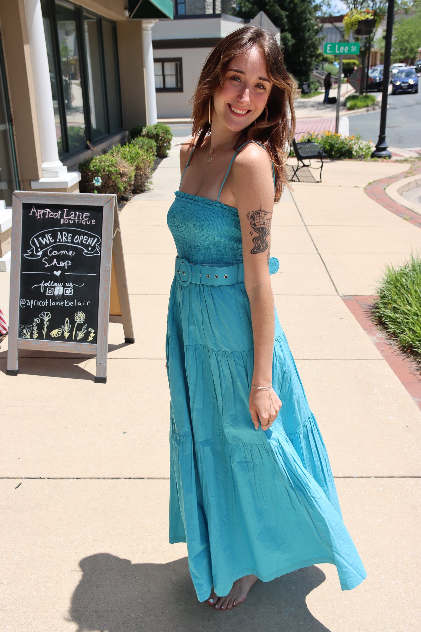 Belted Sun Dress Apricot Lane Boutique Bel Air