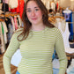 FREE PEOPLE “EASY DOES IT” STRIPED TEE