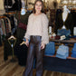 ELAN FAUX LEATHER WIDE LEG WITH FRONT SEAM