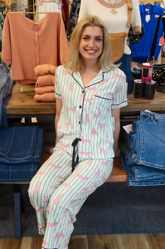 COOL CAT SHORT SLEEVE WHIMSY PJ SET