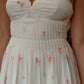 ASTR THE LABEL “BELLORA” FLORAL PINTUCK A-LINE MIDI DRESS