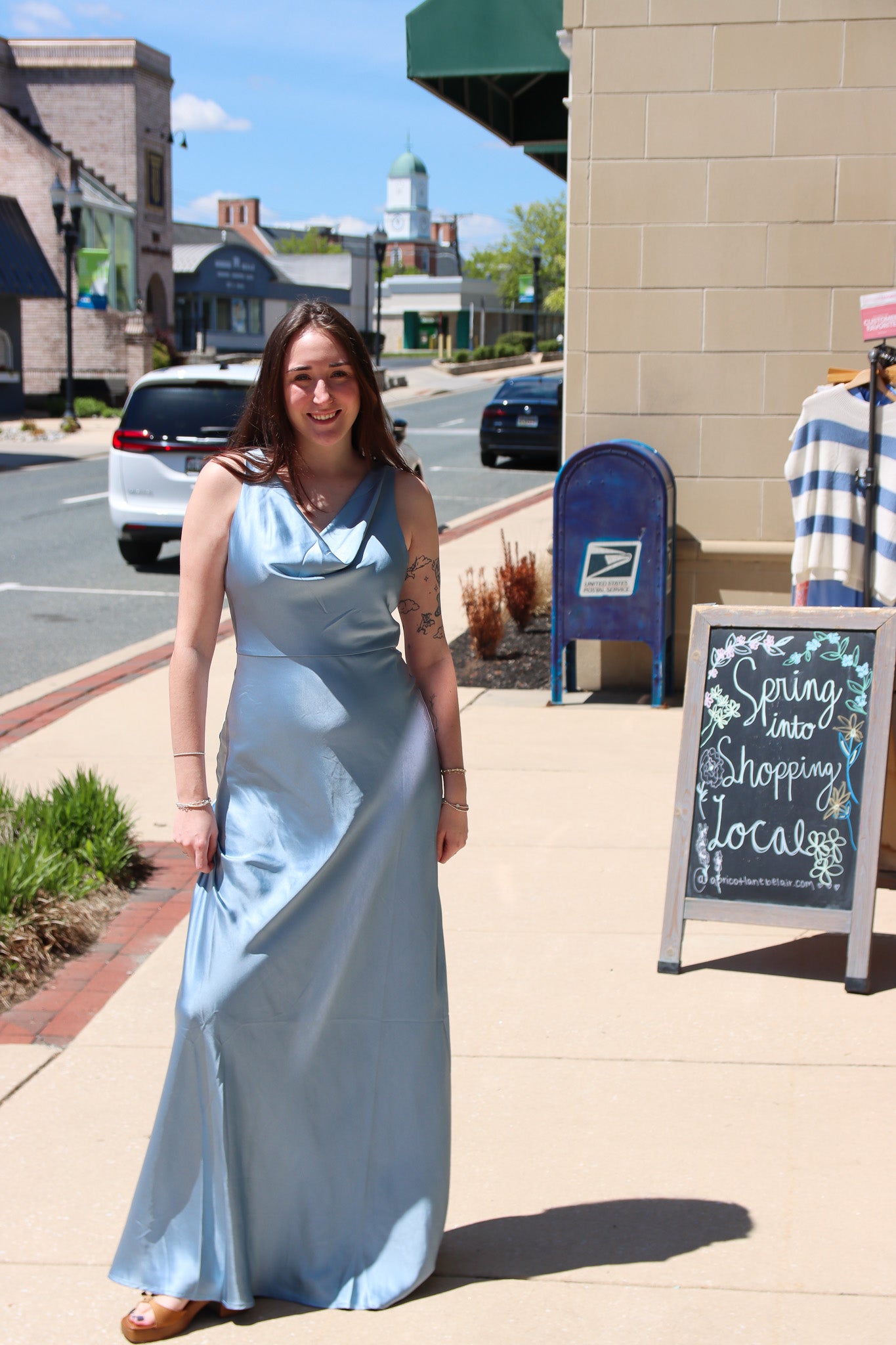 LUCY PARIS "CHANDLER" COWL NECK DRESS