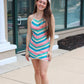 SALTWATER LUXE CROCHET HALTER MINI DRESS