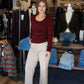 KUT FROM THE KLOTH "SARAH" RIB-KNIT PULL OVER TOP