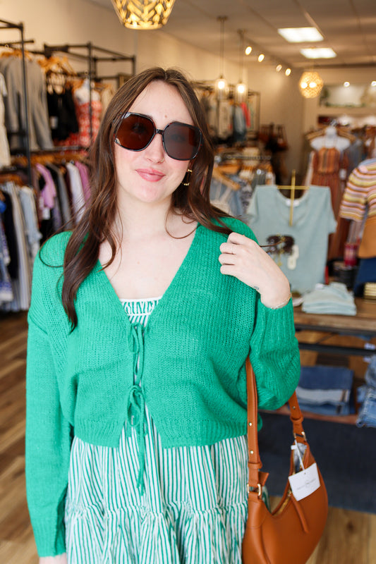 SALTWATER LUXE “ELLYN” LONG SLEEVE TIE SWEATER