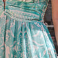 MILIO MILANO “LILY” FLORAL PRINT RUCHED BACK TIERED MAXI DRESS