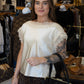 "CHRIS" LACE TRIM TOP