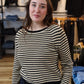 HASSON THERMAL STRIPE CREW NECK SWEATER