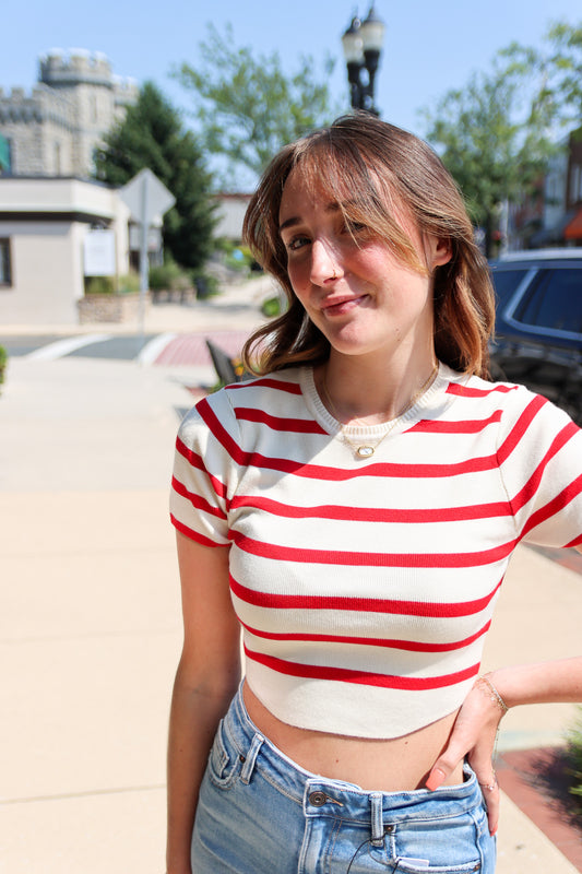 Stripe Knit Top