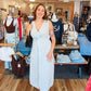 MILIO MILANO LINEN TWIST FRONT MAXI DRESS