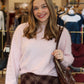 LUCY PARIS "TRACY" RELAXED WOOL/SILK SWEATER
