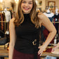 ELAN SLEEVELESS GOLD ADJUSTABLE WAIST DETAIL