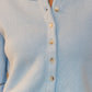 SHORT SLEEVE BUTTON DOWN KNIT SWEATER