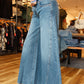 KUT “BLAKE” CURVE SEAM SUPER WIDE LEG JEAN