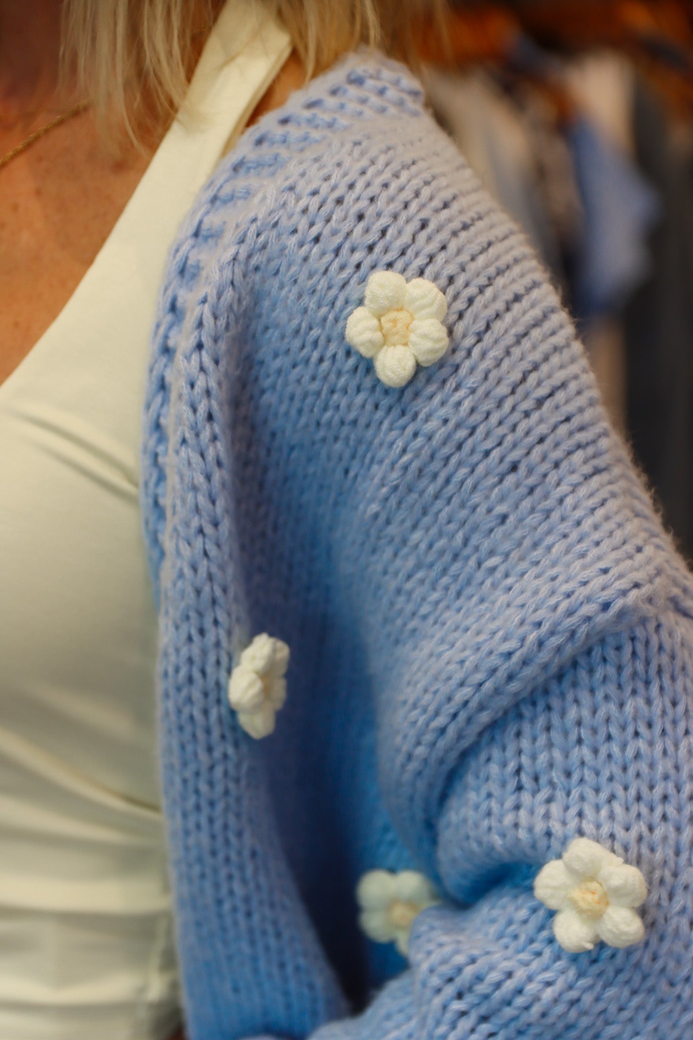 COLORFUL DAISIES OPEN CARDIGAN