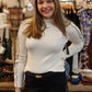 LIVERPOOL MOCK NECK LONG SLEEVE SWEATER