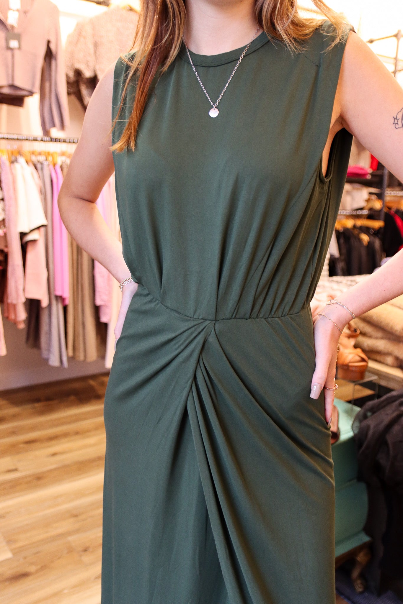 Front Slit Casual Dress