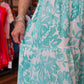 MILIO MILANO “LILY” FLORAL PRINT RUCHED BACK TIERED MAXI DRESS
