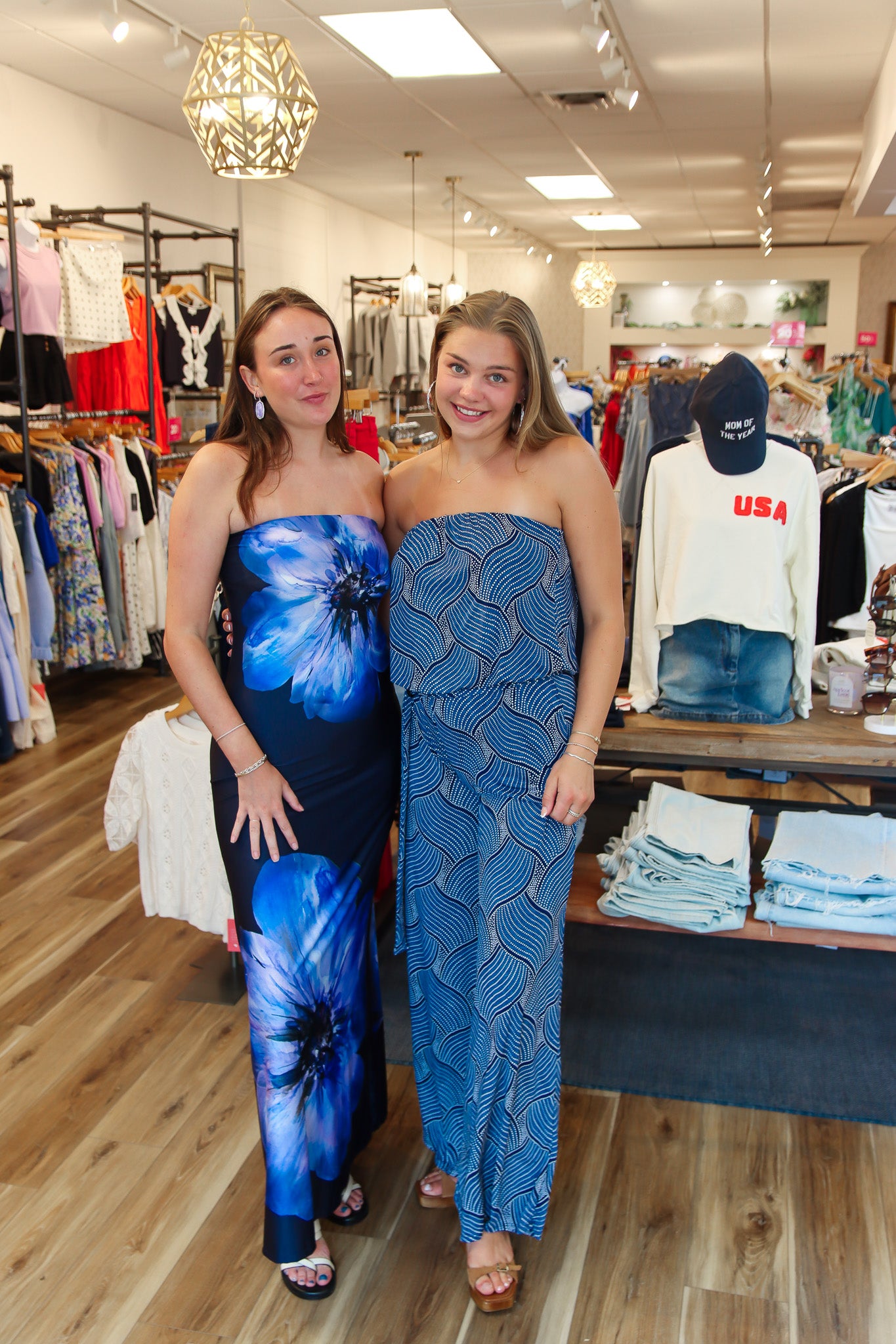 ARIELLA FLORAL TUBE MAXI DRESS
