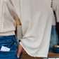 LOVESTITCH TIE FRONT WIDE SLEEVE TOP