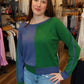 HASSON BI-COLOR BOATNECK SWEATER