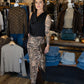 MOLLY BRACKEN FAUX SIDE TIE FLORAL MAXI PENCIL SKIRT