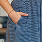 ELAN KNIT TOP STRIPE MIDI DRESS