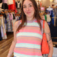 DRA “SIENA” STRIPED KNIT TOP