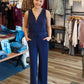 ARIELLA ZIPPER DETAIL SCUBA JUMPSUIT