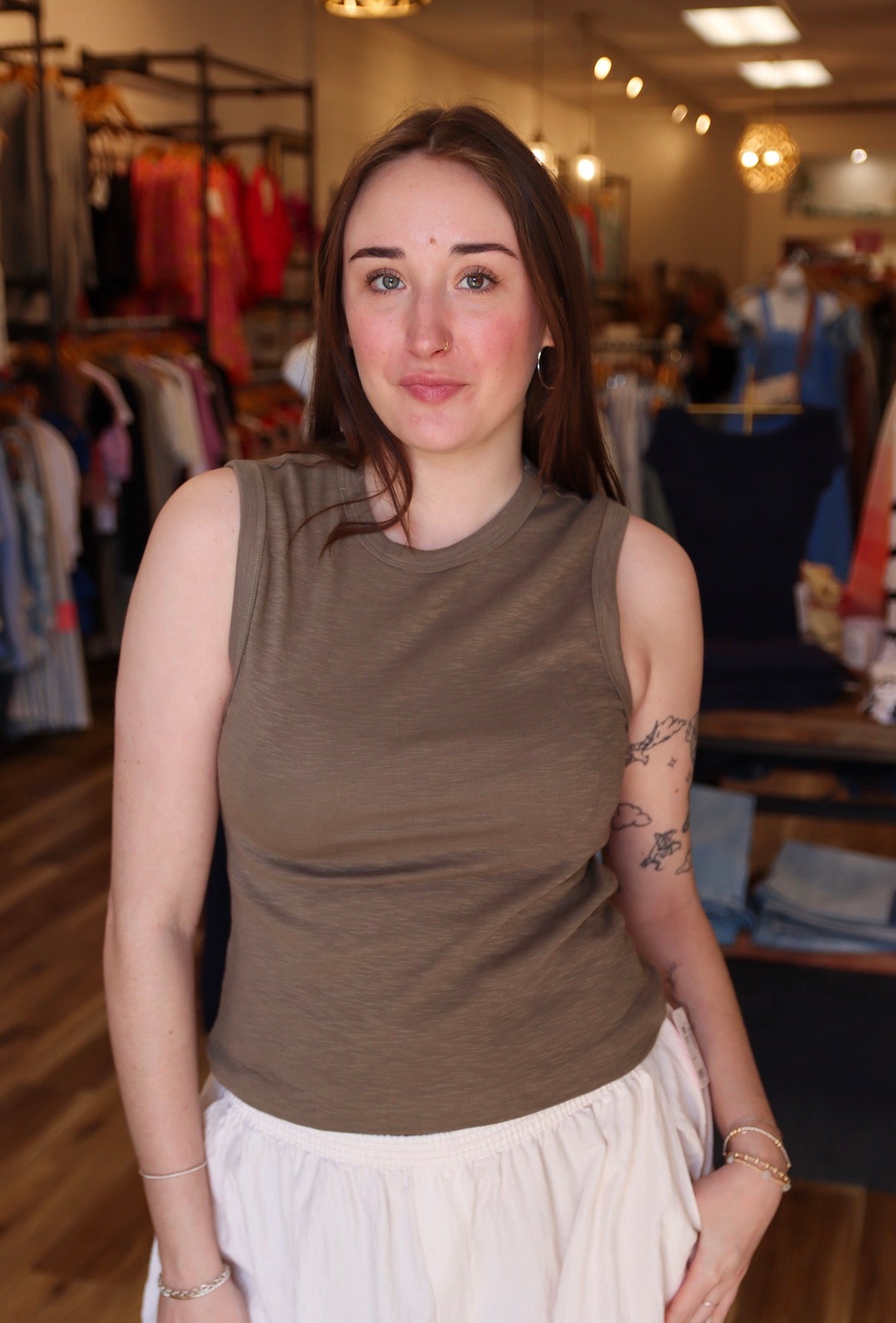 MIOU MUSE SLEEVELESS COTTON TOP
