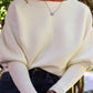 LONG SLEEVE BOAT NECK DOLMAN SLEEVE SWEATER