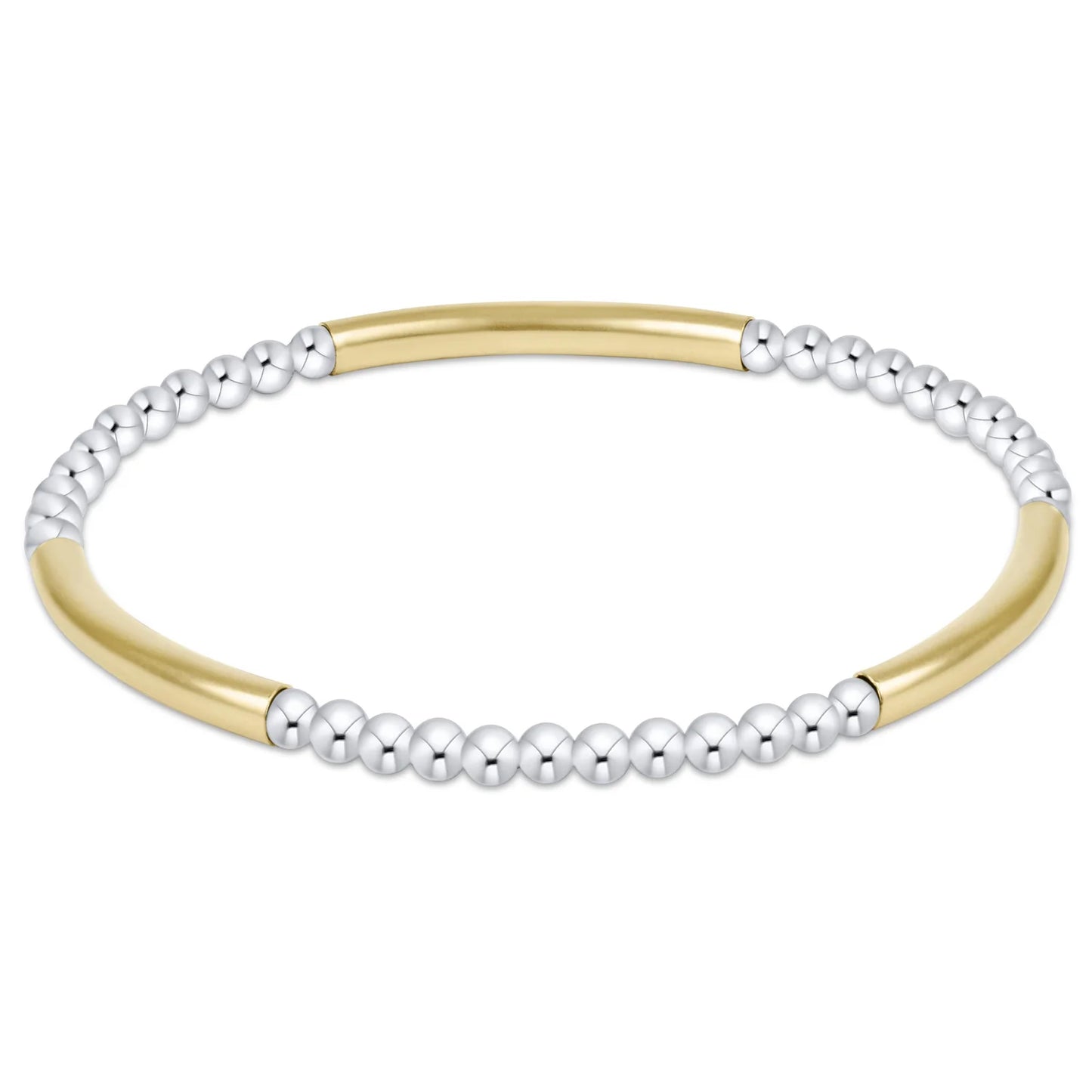 BLISS BAR PATTERN MIXED METAL 3MM BRACELET