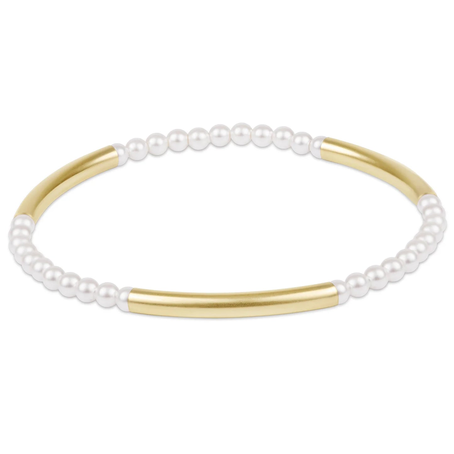 BLISS BAR PATTERN PEARL 3MM BRACELET