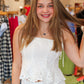 LUCY PARIS “ALICE” EYELET TOP