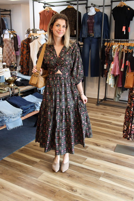 INDIGO GARDEN MAXI DRESS