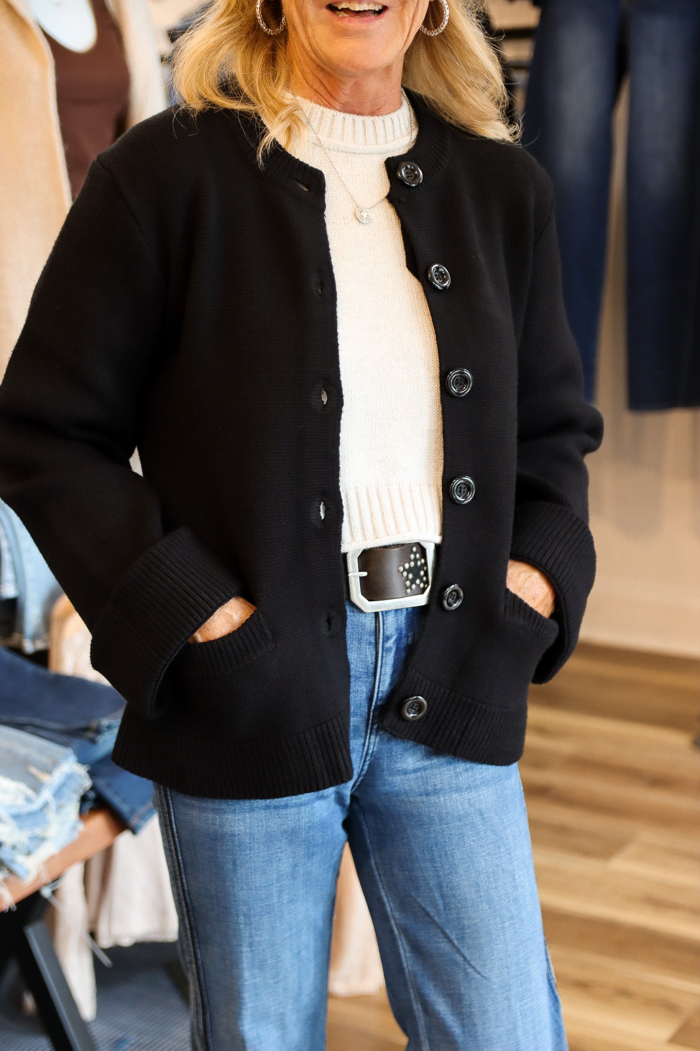 BUTTON UP SWEATER DUSTER