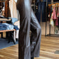 Faux Leather Wide Leg Pant