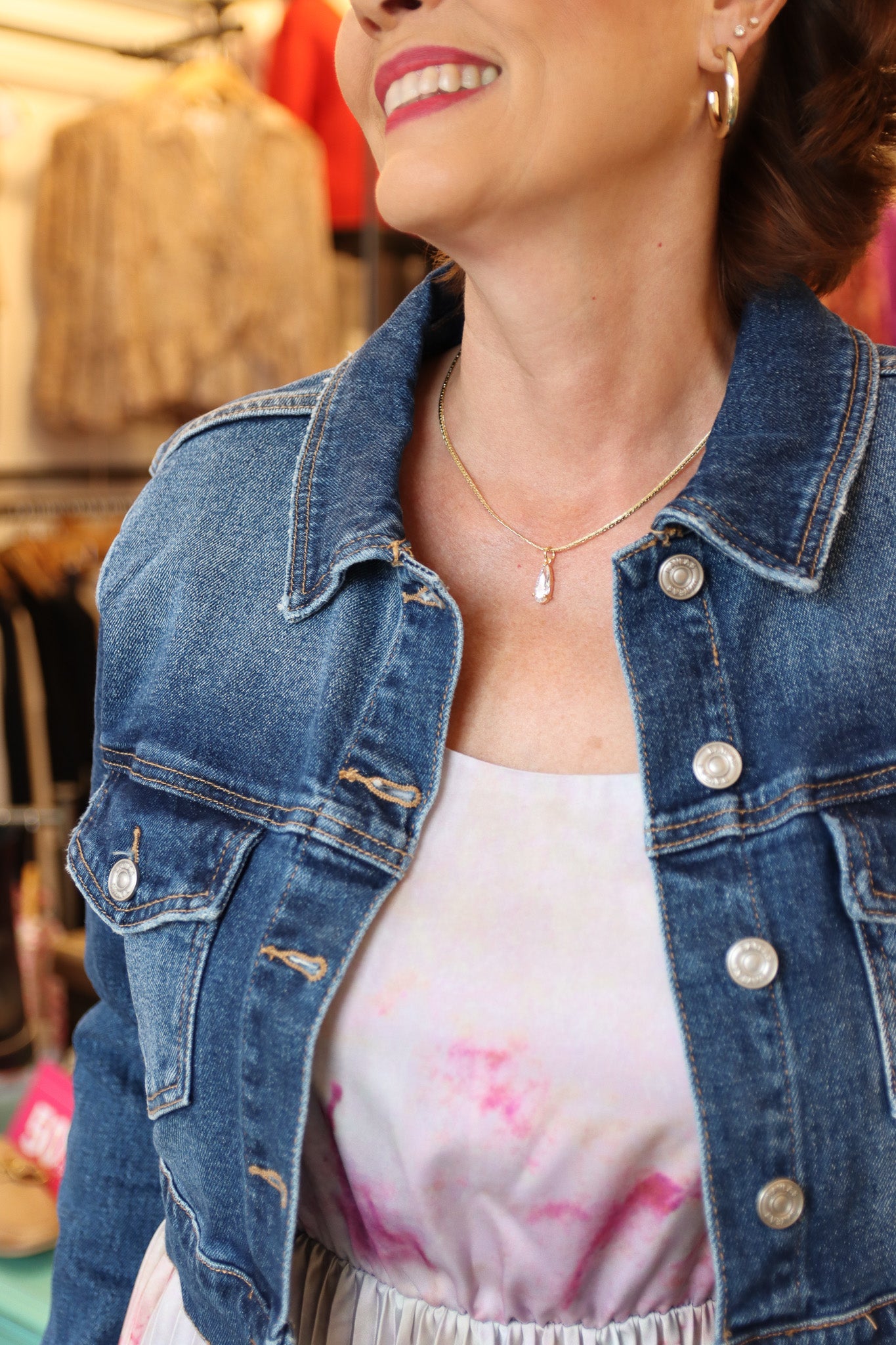 Denim Crop Jacket Apricot Lane Boutique Bel Air