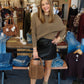 SAGE THE LABEL “ACADEMY” VEGAN LEATHER MINI SKIRT